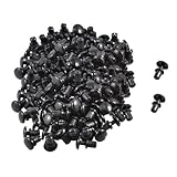 uxcell プッシュリベット　オスリベット　200個 6.0mm R6080　ブラック　ナイロン　PCBファスナー