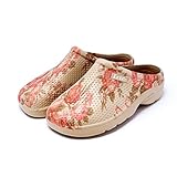 ソフトガーデンシューズ フラワープリント Soft garden shoes　Flower Print (M23.5cm, ベージュ)