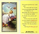 Baby's Baptismal Holy Card (800-122) by William J. Hirten Co., Inc.