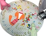 (ラウンドアース キッズ) Round Earth Kids 女の子の プレイマット ポップなキツネ柄でお部屋が明るくなる 簡単操作でラクラクお片づけ もうおもちゃが散らばらない、なくならない 150