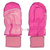 アスナロ（グローブ） スノーミトン 女の子 ベビー 子供 ロゴ リブ 手袋 防寒 フリースKS ピンク