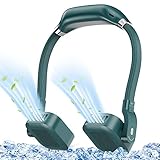 首掛け扇風機 携帯扇風機 ネックファン 5時間連続待受時間 羽根なし ポータブル扇風機 180度回転 2000mAh超大容量 USB充電式