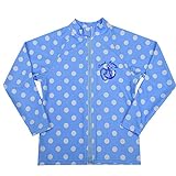 キッズ ジュニア 子供用 長袖 ラッシュガード 水着 日焼け対策 男の子 女の子 fo-rsg35 130cm 水玉（ブルー）
