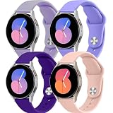 ４枚入り コンパチブル Samsung galaxy watch バンド 7/6/5/4 40mm 44mm/6 Classic 43mm 47mm/5 Pro 45mm/4 Classic 42mm 46mm/3 41mm/Active 2、コンパチブル amazfit gtr mini/gts4 mini/GTS 2/3/4 ベルト、20MM バンド、スポーツ シリコン 柔らかい
