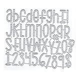 DzIxY アルファベット 数字 メタルカッティングダイス カード作成キット エンボス紙 ダイカット スクラップブック マシン ステンシル ストレージポケット用品