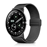 [MosFoil] Google Pixel Watch 4/3 45mm 交換バンド ミラネーゼ 金属ベルト ステンレス製 ピクセルウォッチ4 45mm バンド 磁気バックル付き マグネット式 google pixel watch 4/3 45MM 用 交換ベルト（ブラック）