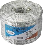 TRUSCO(トラスコ) ナイロンロープ 12mm×20m 金剛打タイプ R-1220NK