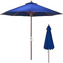 Amazon.co.jp: 不二貿易 ガーデンパラソル 展開時最長辺270cm UV