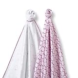 SwaddleDesigns SwaddleDuo Mama & Baby Chickies Duo, Very Berry, 2 Count [並行輸入品]