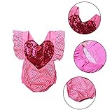 PER　ベビー服 キッズ　ロンパース　カバーオール　シークイン　可愛い　綿　女の子　ガールズ　夏用 (90)