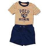 (ポロ ラルフローレン チルドレンズウェア)POLO RALPH LAUREN CHILDRENSWEAR 半袖Tシャツ ショートパンツセット Graphic Tee & Short Set オレンジ