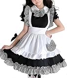 [MIRIPARIS] (ミリパリ) コスプレ メイド服 ふわっとノリノリ夢気分【従順メイド 桃子】【ギンガム チェック】 L ロリータ ゴスロリ ワンピース エプロン リボン カチュウシャ セクシー