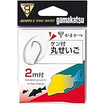 Amazon | がまかつ(Gamakatsu) 糸付 ケン付丸セイゴ 白 2M 15号