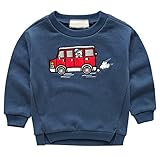 PANCY 子供服 春秋 長袖 Tシャツ トレーナー 丸い襟 キッズ 男の子 女の子 ベビー おしゃれ カジュアル ファッション 可愛い 動物 熊 車 3色