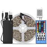 SUPERNIGHT 16.4ft (5m) 5050 300Leds RGB+Warm White LED Flexible RGBWW Waterproof LED Strip Lighting 