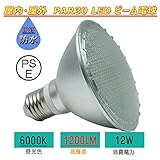 LED電球 E26 12W　PAR30 昼光色相当6000K 120W形水銀灯相当 広配光タイプ 120度　屋外看板用　超高輝度1200ルーメン １個パック