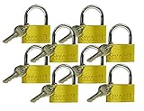 Guard Security 1620X12 Assorted Solid Brass Thin Padlock, 12-Pack by Guard Security