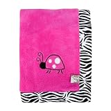 Trend Lab Zahara Zebra Framed Receiving Blanket, Pink by Trend Lab