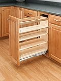Rev-A-Shelf 448-BC-8C Base Cabinet Pullout Organizer with Wood Adjustable Shelves Sink & Base Access