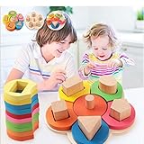 Honel 木製おもちゃ 知育玩具 積み木 型はめ遊び 出産祝い 誕生日 ギフト