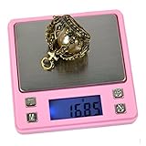 Walant プロ用 可愛い ミニ デジタル ポケットスケール 精密はかり 風袋機能付 オートオフ機能 超便利 0.01g/200g ピンク