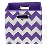 Modern Littles Folding Storage Bin, Color Pop Purple Chevron by Modern Littles