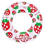 うきわ ストロベリー ロープ付き ホワイト 80