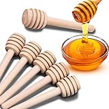 24パックMini Wood Honey Dipper Sticksサーバーfor Honey Jar Dispense Drizzle Honey andウェディングパーティーFavors – 3インチIndividually Wrapped