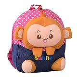 かわいい漫画のバックパック幼稚園ショルダーバッグファッションスクールバッグ、モンキーA2