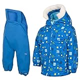(トレスパス) Trespass ベビー・赤ちゃん用 ルーピー ウォータープルーフ スキーウェア ジャケット・パンツセット スキースーツ スノースーツ 冬 (12/18ヶ月) (ウルトラマリンプリント