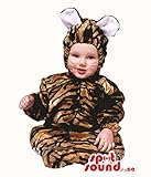かわいいハロウィンパターン化タイガー幼児子供サイズコスチューム変装