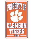 NCAA Clemson University Tigers 7 " × 12 "インチプロパティSign