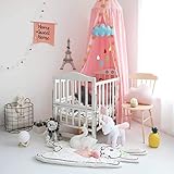 Wenscha キャノピー 天蓋付 スリーピングカーテン キッズテント 吊り下げタイプ お姫様 ガールズ 子供部屋 キッズルーム モスキートネット ベッドルーム プリンセス 天蓋ベッド インテリア ギ