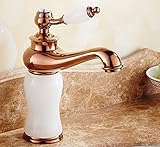 awxjxヨーロピアンスタイル銅洗濯The Face JadeシンクホットとコールドVessel faucetmixer Taps