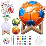 描ける 動物ランプ お絵描きキット 絵の具セット 工作キット DIY 手作りキット 間接照明 ナイトライト メイキングトイ 男の子 女の子 お誕生日 入学 お祭り クリスマス ハロウィーン プレゼント ギフト (フットボールランプ)