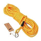 SRT ロングリード 20m イエロー 丸ロープ 【4色展開】 軽量 水に浮く 絡まりにくい 中型犬 大型犬 伸縮性 トレーニングリード しつけ 長いリード long leash