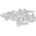 MroMax プラスヘッドねじ 機械ネジ プラスチックなべネジ M3x10mm 50個入り PCアクリル 十字丸頭小ねじ タッピングね 十字穴付きボルト なべ頭 透明 プラスネジ ファスナーボルト 家具ウッド
