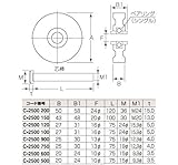ＭＫ　マルコン枠無重量車　１２０ｍｍ　平型　C2500120 [その他] [その他]