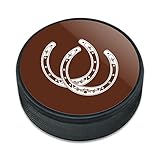 アイスホッケーパックホースシューラッキーダブルカウボーイブラウン