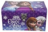 Disney 's Frozen , Anna and Elsa Smallフラットトップトランク、パープル – 12.25 X 6.75 X 8.0インチ。