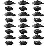 (12 Pack) Solar Powered Black Outdoor Garden Deck Dock 4x4 PVC Fence Post Light [並行輸入品]