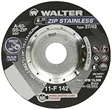 Walter ZIP Stainless Superior Cutoff Wheel, Type 27, Metal Hub Quick Change Symmetrical, Aluminum Ox