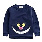 PANCY 秋 冬 子供服 長袖 Tシャツ トレーナー 丸い襟 キッズ 男の子 女の子 ベビー 厚手 おしゃれ カジュアル ファッション 可愛い 笑顔柄 ヒョウ プリント 3色