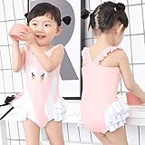 スリムでかわいいタイツワンピース水着 (Color : Pink, Size : M)