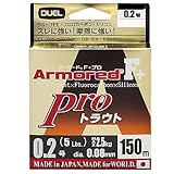 DUEL(デュエル) PEライン 0.2号 アーマード F+ Pro トラウト 150M 0.2号 オレンジ トラウト・管釣 H4113