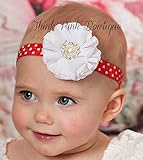 ☆バンドがキュートお花とラインストーンのヘアバンド☆ホワイト