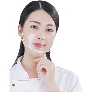 10/20/30/50個セット 業務用 学校用 簡易クリアシールド 透明プラスチック顔シールド 繰り返し使える レストラン 接客 イベント シェフ クッキング 飲食店 家庭料理 パン屋 美容室 スーパーマーケット コンビニ(透明-10PCS)