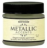 Rust-Oleum Metallic Accents 255339 Decorative 2-Ounce Trail Size Water Based One Part Metallic Finis