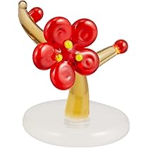 Amazon.co.jp: かわいい 手作り ガラス細工 梅スタンド レッド