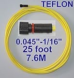 CHNsalescom PTFEライナー25フィートリンカーンTweco MIG溶接ガンワイヤーサイズ0.045 "-1/16"